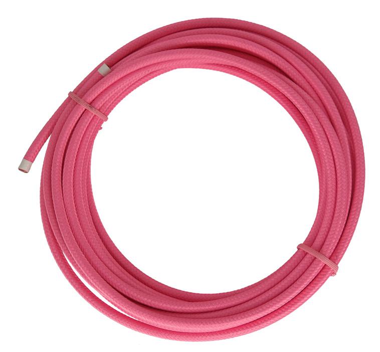 SONDERANGEBOT: 3.9 Meter Stromkabel 3x1,5 mm² - umflochten mit Polyester Fb. rosa (G16RO-3.9)