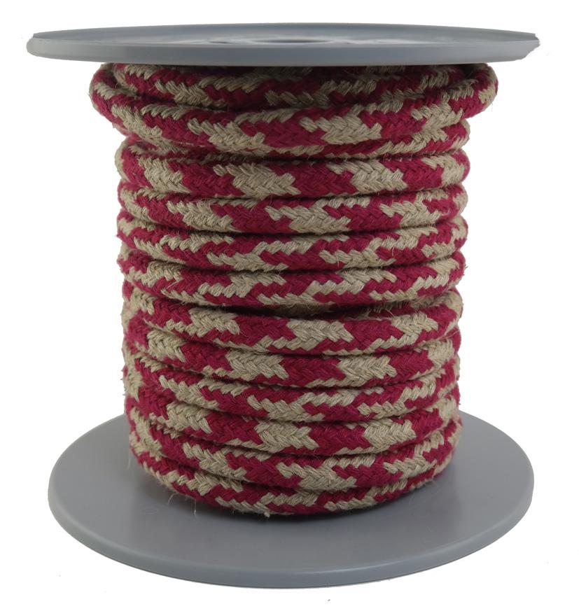 SONDERANGEBOT: Leinenseil / Flachsseil Ø 13mm - 14 Meter - 16fach geflochten 2-farbig (L13-14rn)