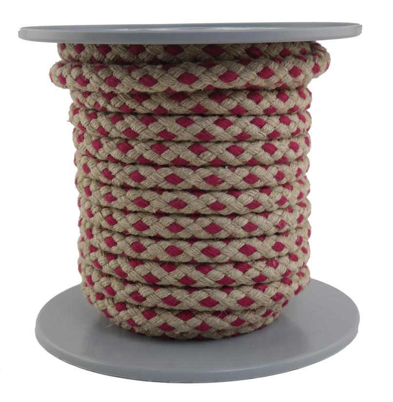SONDERANGEBOT: Leinenseil / Flachsseil Ø 13mm - 14 Meter - 16fach geflochten 2-farbig (L1300-14rn)