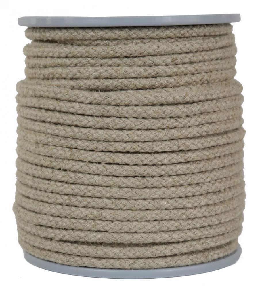 SONDERANGEBOT: Leinenseil / Flachsseil Ø 6mm - 37 Meter - 8fach geflochten (L600-37)