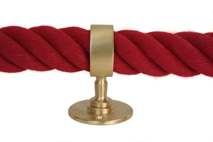 Seilträger Seilhalter Messing matt für 38mm-40mm Seil Handlaufseil / Treppenseil (a230-40)