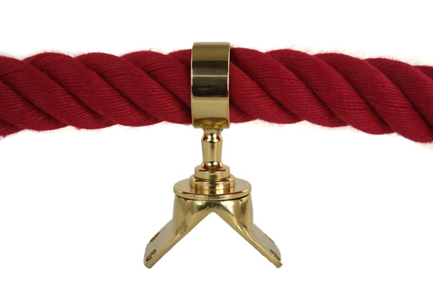 Seilaußeneckträger Messing glänzend für 40mm Handlaufseil (a280-40)