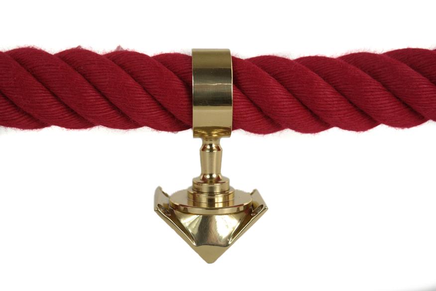 Seilinneneckträger Messing glänzend für 40mm Handlaufseil (a295-40)