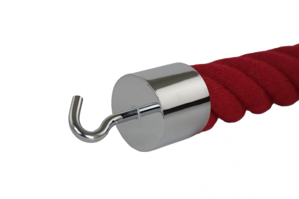 Seilendkappe verchromt mit Haken für 40mm Handlaufseil (a410-40)