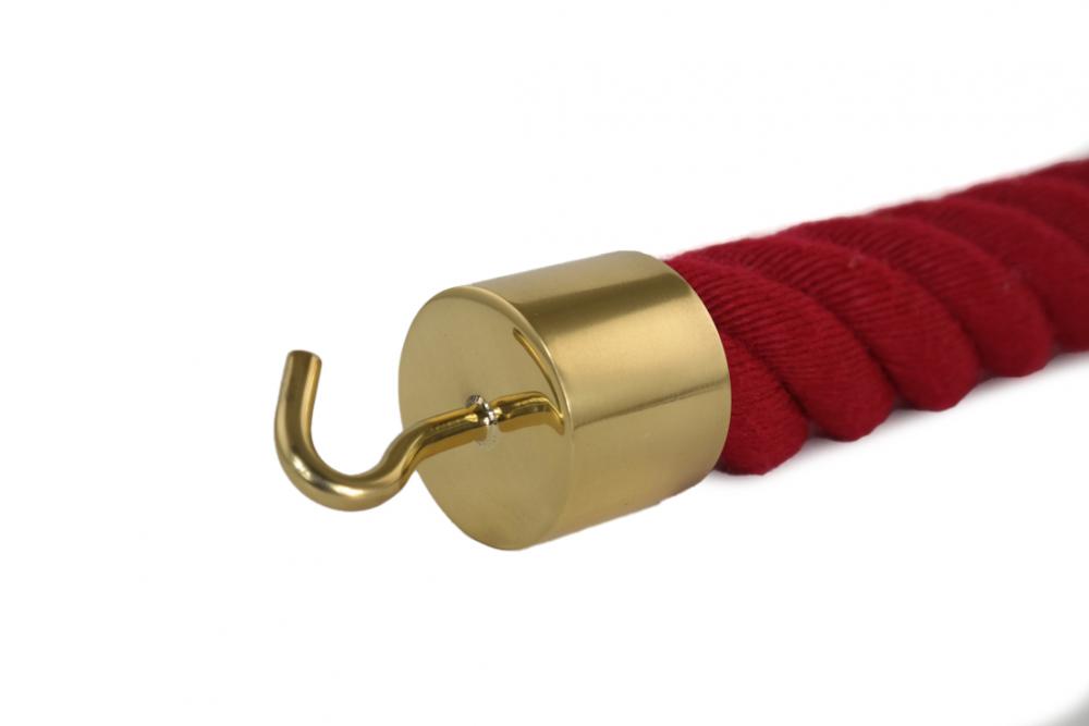 Seilendkappe Messing glänzend mit Haken für 40mm Handlaufseil (a425-40)