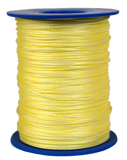 Dyneema Flechtleine / Seil / Dyneemaseil / Dyneema-Rope gelb - Ø 1mm - 100 Meter (dy120)