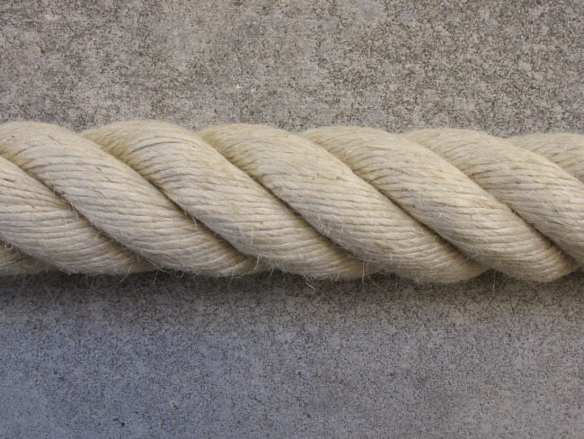 Handlaufseil/Treppenseil Ø 38-40mm  natur aus 100% Jute (Naturfaser) (a1040)